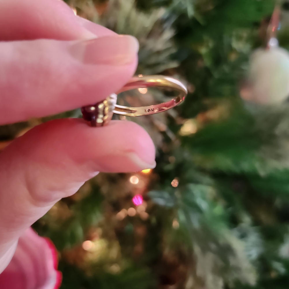 Lab Grown Ruby And Diamond Vintage Ring - image 5